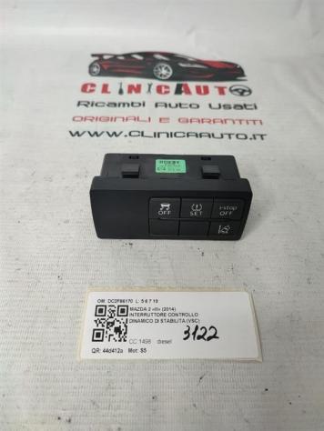 PULSANTE CONTROLLO STABILITÀ MAZDA 2 Serie (14) DC2F66170 (1420)