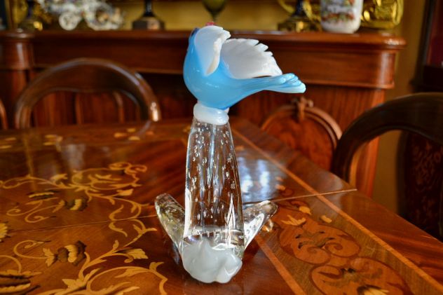 Scultura in vetro di Murano raffigurante coppia di colombe - Foto 7