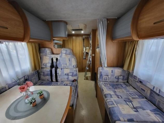CAMPER RIMOR FORD MANSARDATO 7 POSTI DOPPIA DINETTE LETTI CASTELLO CLIMATIZZATORE TENDALINO GENERALI USATI - Foto 8