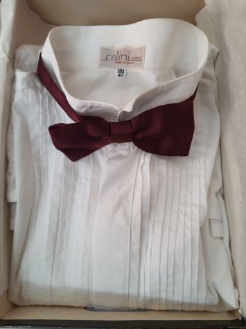 Camicia per smoking con papillon e fascia - Foto 6