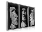 Quadro Con Tre Statue Grigie Cn.90x60 E 120x80 ARREDALACASA