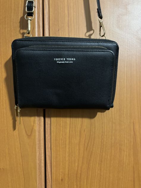BORSA A TRACOLLA REGOLABILE COME NUOVA DA DONNA NERA CON DUE SCOMPARTI PRINCIPAL - Foto 6
