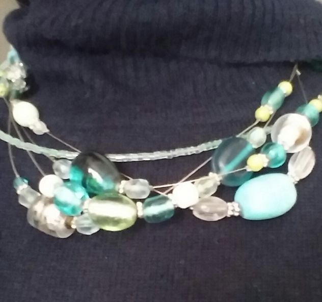 COLLANA MULTIFILO PERLE VERDI - Foto 6
