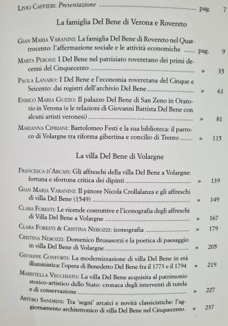 LA FAMIGLIA DEL BENE DI VERONA E ROVERETO E LA VILLA DI VOLARGNE, 1996 - Foto 2