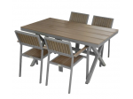 Set da giardino 1 tavolo 4 sedie Hecht Lima