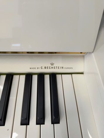 Pianoforte Hoffmann 128 T bianco lucido seminuovo con trasporto e panca - Foto 2