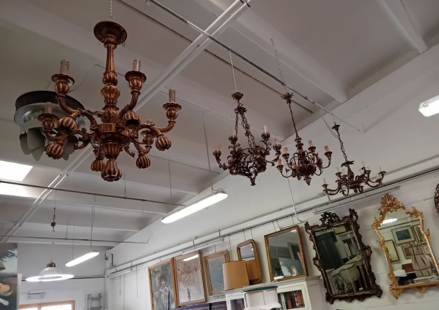 VENDO LOTTO DI LAMPADARI ANTIQUARIATO IN STOCK o SINGOLARMENTE - Foto 9