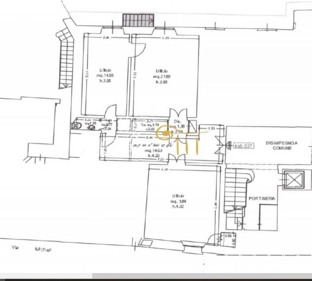 UFFICIO di 3 vani e di 90 mq (FIRENZE - Piazza della Libertà) rif. ABA/041 - Foto 12
