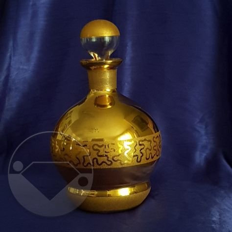 BOTTIGLIA LIQUORE DECORATA IN ORO anno 1957 - Foto 3