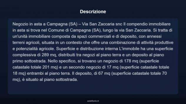 Immobile in asta di 289 m² in vendita a Campagna - Foto 3
