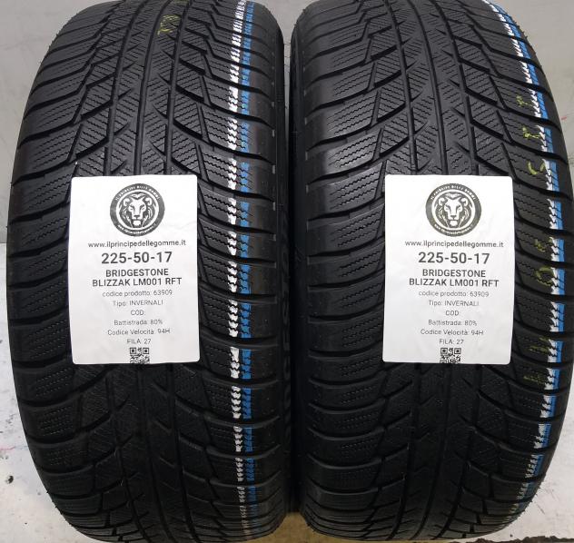 2 GOMME 225 50 17 BRIDGESTONE A63909