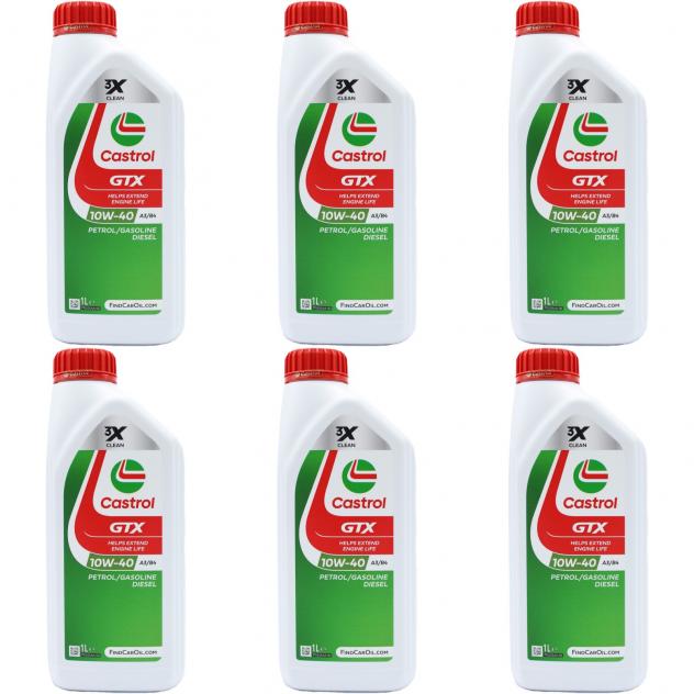 Olio Motore Castrol GTX X3 10W40 A3/B4 - 6 Litri
