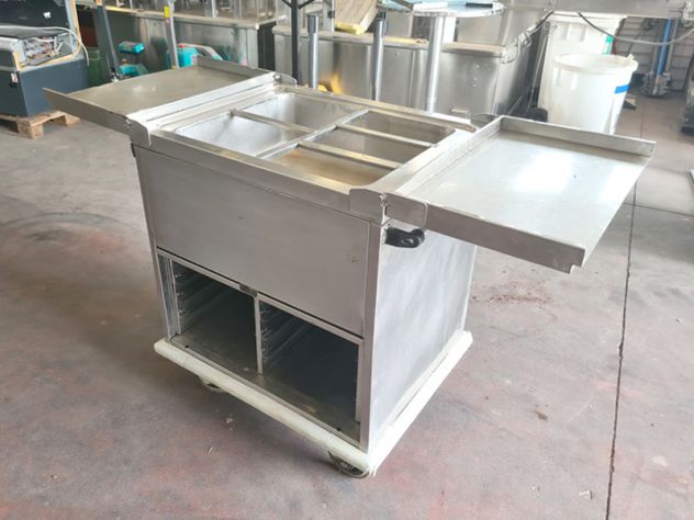 carrello bagnomaria inox con vani GN usato - Foto 2