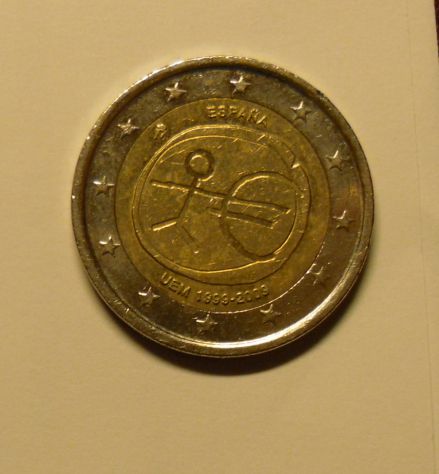 2 EURO SPAGNA COMMEMORATIVI UEM 1999-2009 - - Foto 2