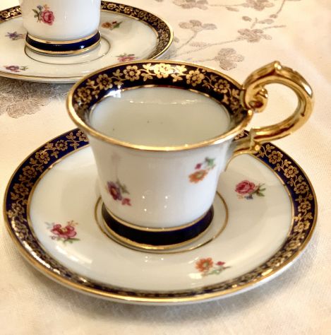DELIZIOSE TAZZINE IN FINISSIMA PORCELLANA ROYAL SAXE - Foto 2