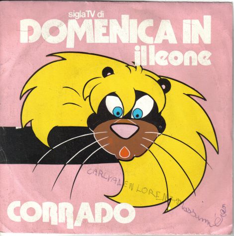 R84 - VINILE  SIGLA  TV  DI DOMENICA IN IL LEONE