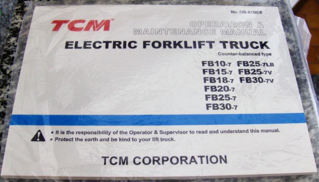 TCM FB15-7 / TCM FB20-7 / TCM FB30-7 Manuale Uso e Manutenzione English
