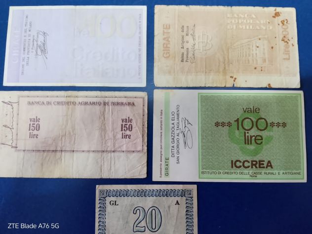 4 miniassegni-italia 1970+1 buono comune di trieste da 20 cent. - Foto 5