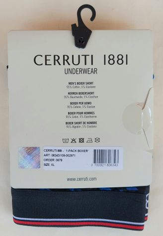 Boxer per uomo taglia XL cottone elasticizzato Cerrutti 1881 nuovo con etichetta - Foto 2