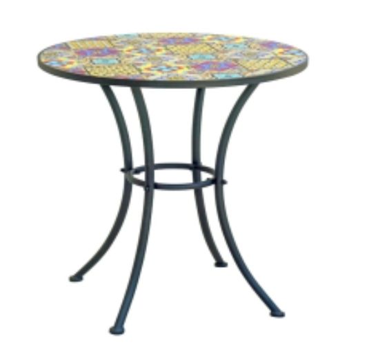 TAVOLO MOSAICO - tondo Ø 55 cm - con mosaico disegno maio