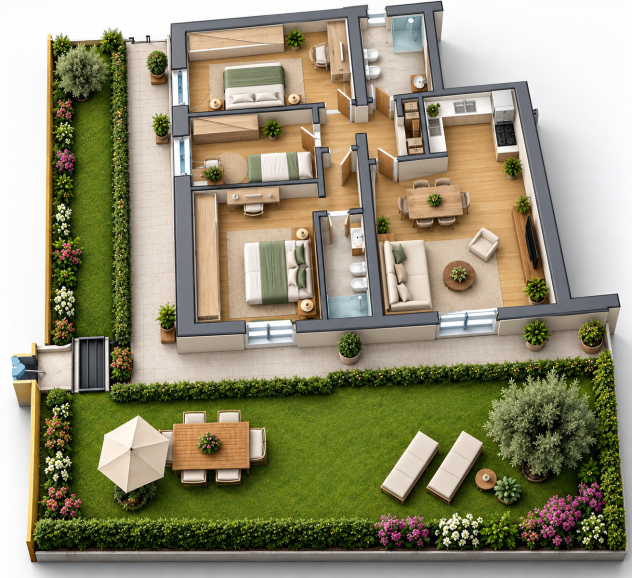 Appartamento in vendita a Cascina 105 mq Rif: 1454988