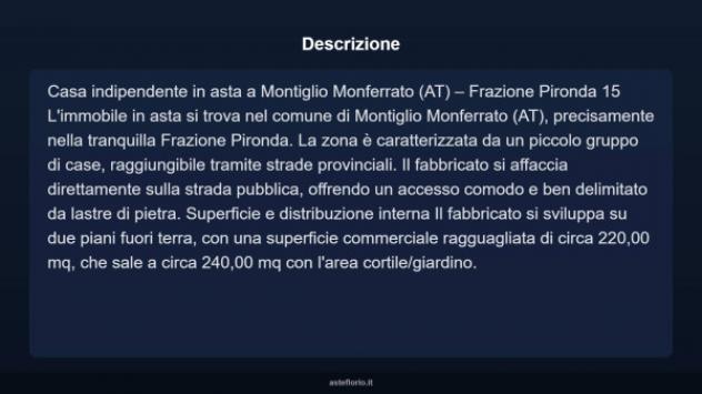 Immobile in asta di 225 m² con più di 5 locali e box auto in vendita a Montiglio Monferrato - Foto 17