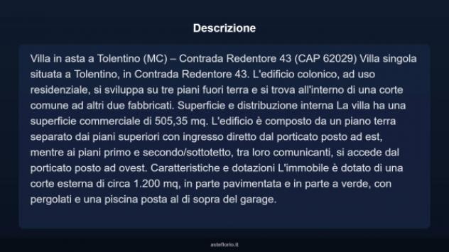 Immobile in asta di 505 m² con più di 5 locali in vendita a Tolentino - Foto 3