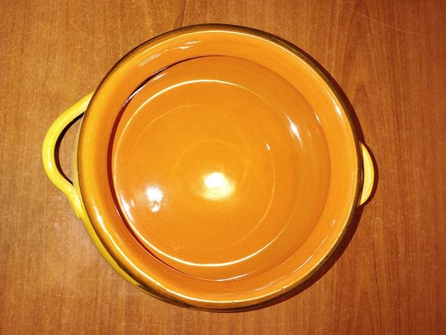 PENTOLA IN TERRACOTTA DA 28cm DECORATA A  MANO - Foto 3