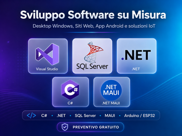 Programmatore siti web, desktop, app Android, IOT