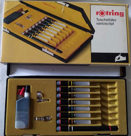 Rapidograph-Rotring-Tuschefuller Varioscript - anni '70 - Foto 3