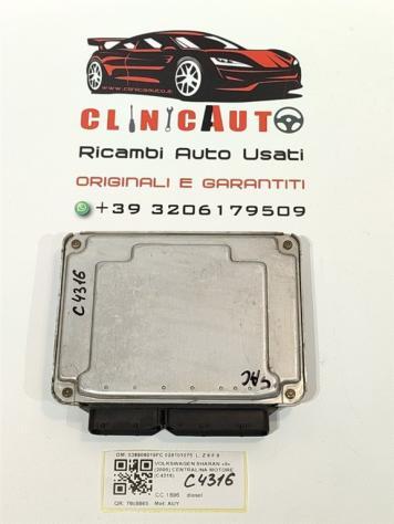 CENTRALINA MOTORE VOLKSWAGEN Sharan 2° Serie 038906019FC 028101075 diesel 1896 (0003) - Foto 3