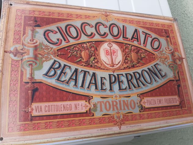 INSEGNA CIOCCOLATO BEATA E PERRONE TARGA IN RILIEVO - Foto 4