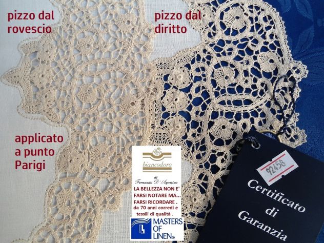 Complementi arredo unici da collezione corsie fasce runner lino ricamo a mano - Foto 7