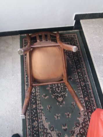 Sedia vintage con intarsio sulla seduta - Foto 3