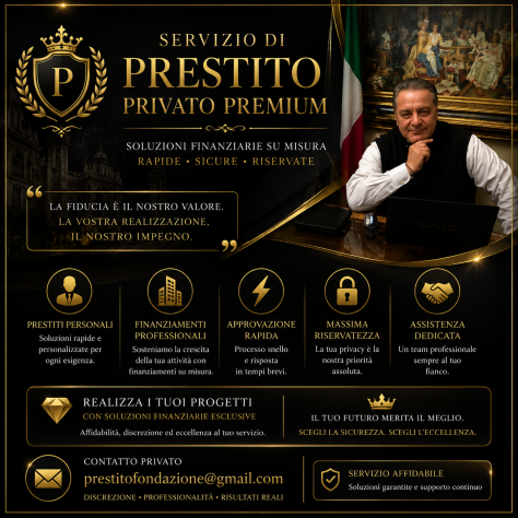 Offerta di prestito tra persone serie, veloci e oneste.