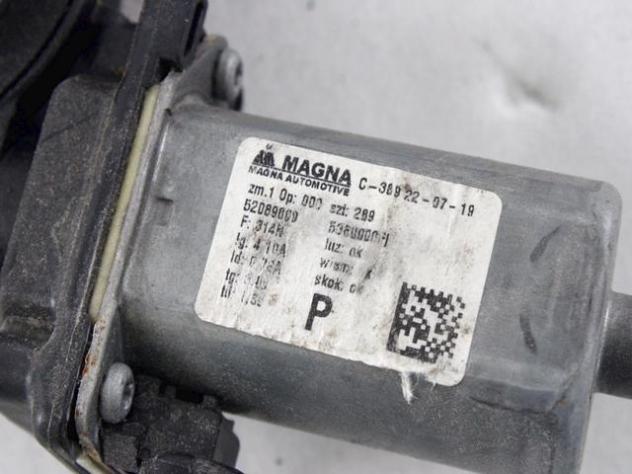 52089869 MOTORINO MECCANISMO ALZA-VETRO ALZA-CRISTALLO PORTA ANTERIORE DESTRA FIAT 500 1.4 B (2017) RICAMBIO USATO - Foto 3
