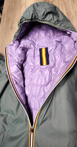 Giacca K-Way Sophie Thermo Plus DOUBLE reversibile 16Y/M donna NUOVA verde-viola - Foto 3