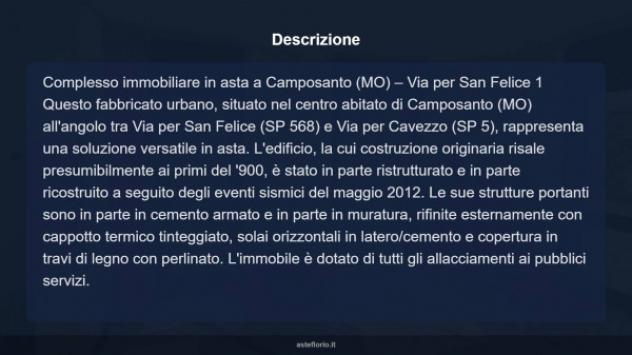 Immobile in asta di 386 m² in vendita a Camposanto - Foto 4