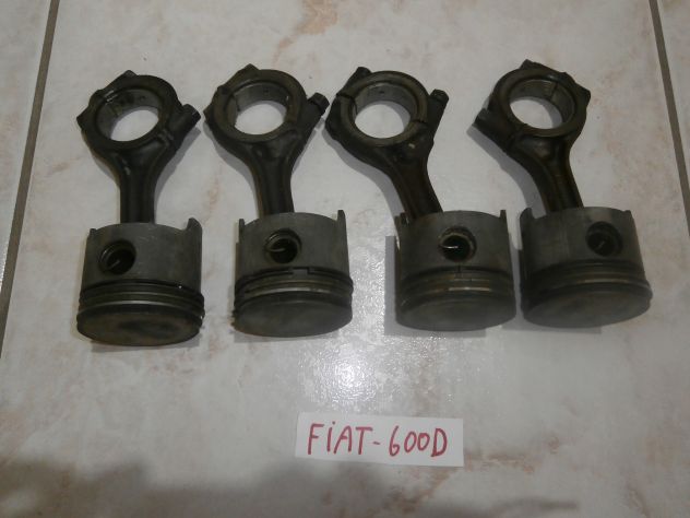 BIELLE E PISTONI PER FIAT 600d FANALONA RIF.4060547 CONNECTING RODS AND STRIPS - Foto 2