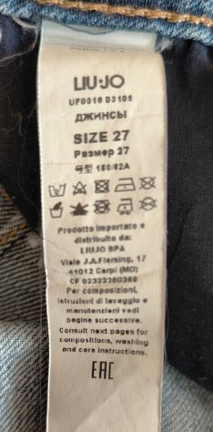 LIU JO Jeans a vita alta Donna Jeans Taglia IT 27 blu stile casual aspetto di se - Foto 8