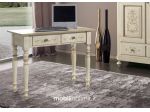 Scrittoio tornito 2 cassetti con decorazione provenzale - Nuovo