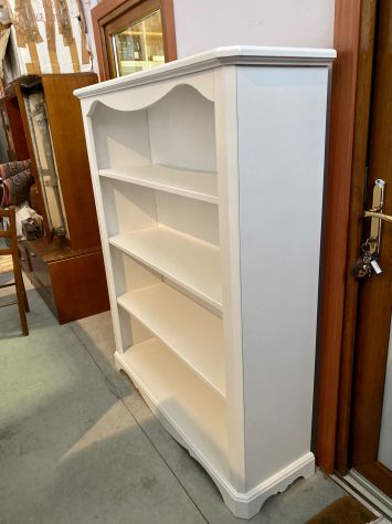 NUOVA LIBRERIA DI VERO LEGNO FINITURA BIANCO SHABBY - Foto 9