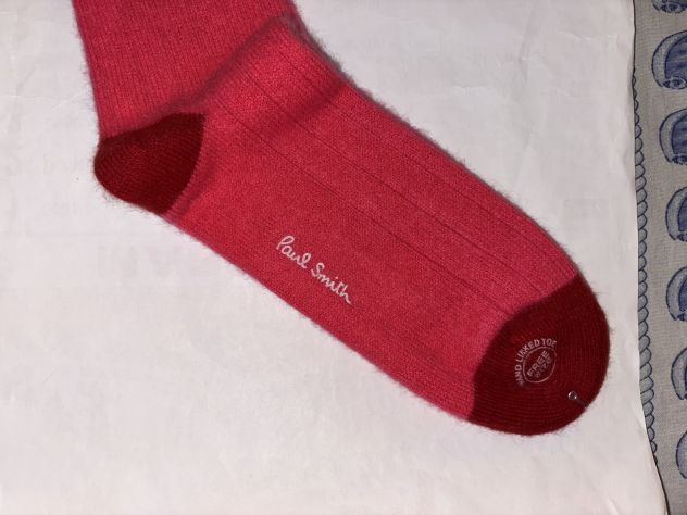 CALZE NUOVE DA UOMO IN PURO CASHMERE FIRMATE ORIGINALI PAUL SMITH,MADE IN ITALY - Foto 9