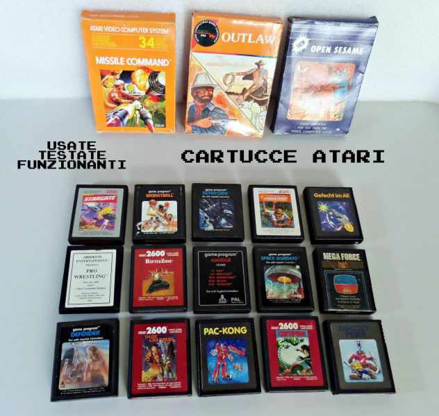 Cartucce ATARI (ORIGINALI D'EPOCA) VINTAGE, TESTATE