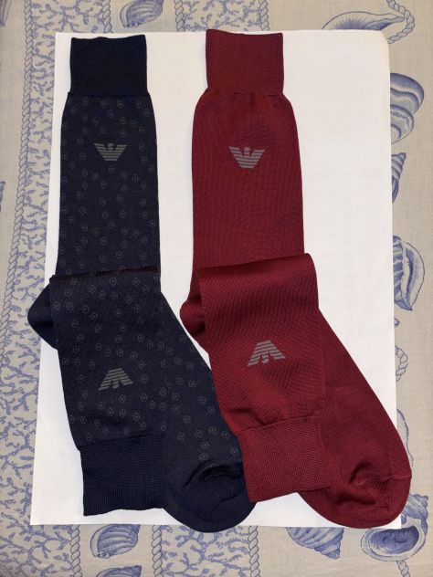 2PAIA CALZE NUOVE IN COTONE DA UOMO FIRMATE ORIGINALI EMPORIO ARMANI N’ 40-45 - Foto 7
