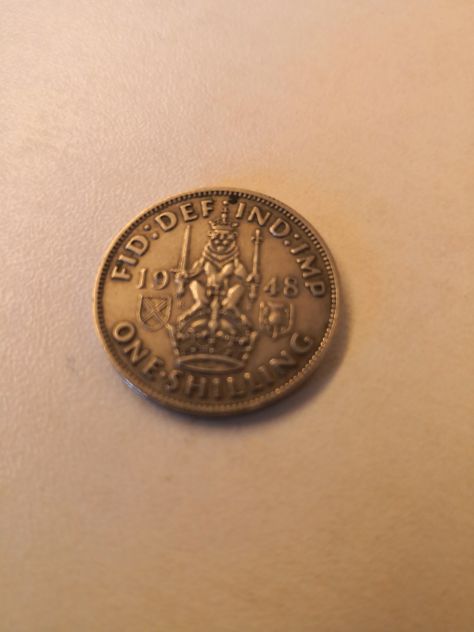 Numismatica Moneta storica Inglese da 1 scellino del 1948 - Foto 2