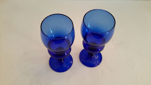 Bicchieri in vetro/cristallo BLU COBALTO - Foto 7