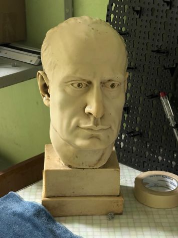 Busto in marmo di carrara anni 20/30 di Mussolini
