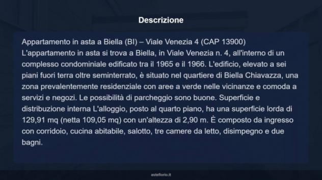Immobile in asta di 140 m² con più di 5 locali e box auto in vendita a Biella - Foto 6