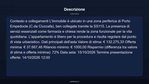 Immobile in asta di 149 m², box auto in vendita a Porto Empedocle - Foto 12